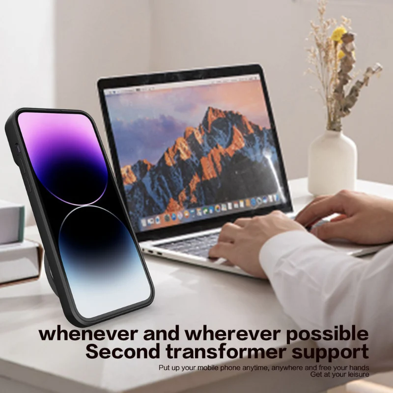 [With Stand][Built-in Slide Lens Cover] OPPO Reno13 / Pro Mecha-style Protective Hard Heavy Duty Series Case - Image 8