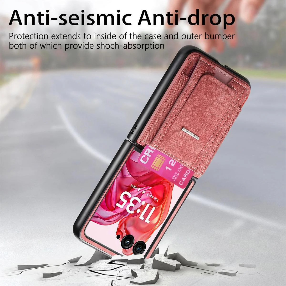 [With Stand] Motorola Moto Razr 40/Ultra Anti-drop Protective Flip Case - Image 2