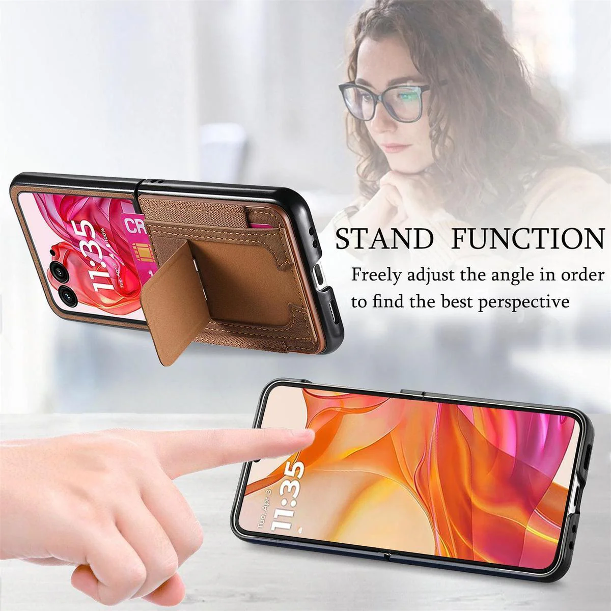 [With Stand] Motorola Moto Razr 40/Ultra Anti-drop Protective Flip Case - Image 4