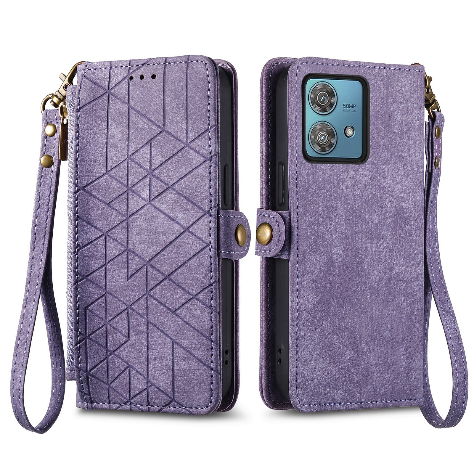 [With Strap][With Card Slot] Motorola Moto G05 Leather Shockproof Flip Wallet Series Case - Image 2