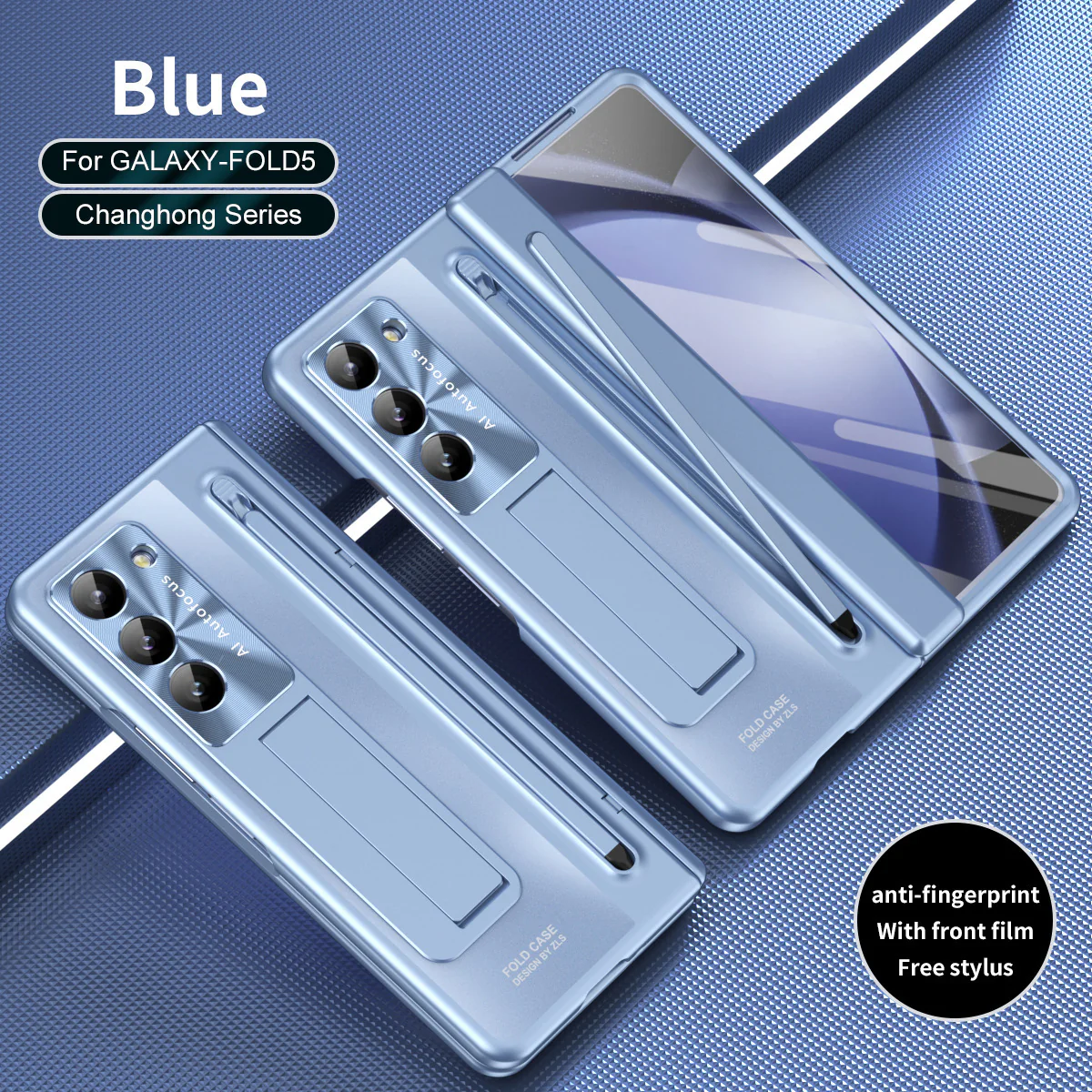 [With Stylus] Samsung Galaxy Z Fold4 (SM-F936) - Shell Membrane Integrated Shockproof Stand Case - Image 4