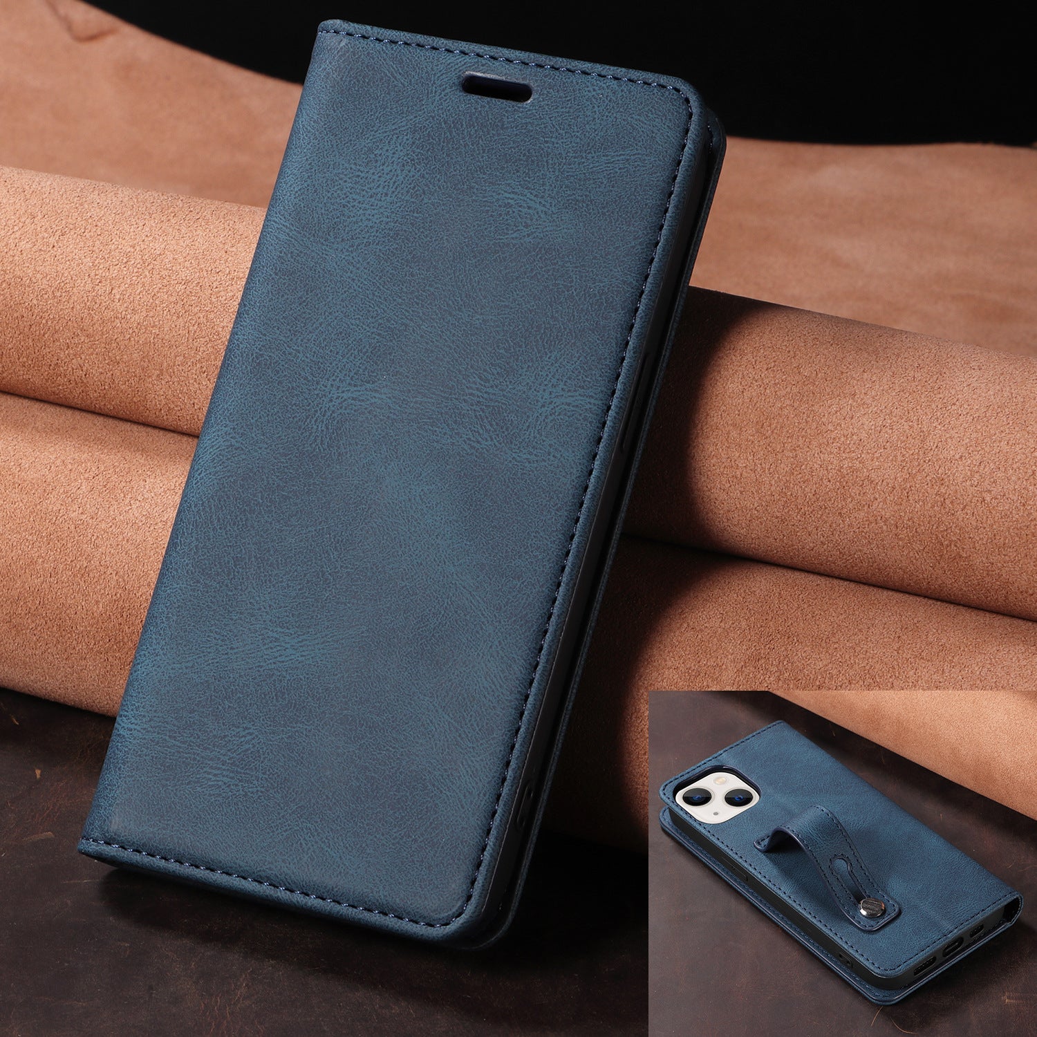 [With Wrist Strap][With Card Slot] Apple iPhone SE4 (2025) Multi-functional Leather Protective Wallet Case - Image 8
