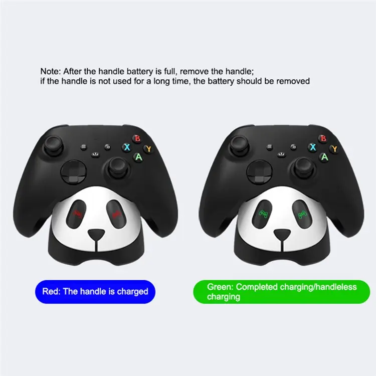 Xbox Controller Charging Station Panda Design Charger Dock with 2 x 1100mAh Battery - Image 8