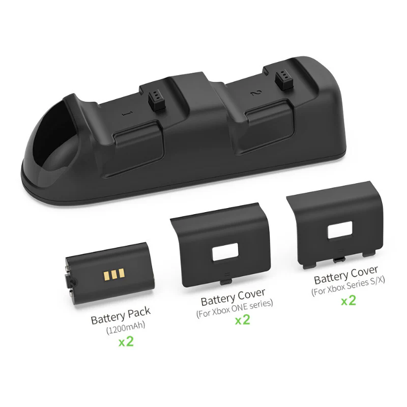 Xbox One S & Series S/X Wireless Controller Battery Backup Pack & Fast Charger Charging Dock Station - Image 5