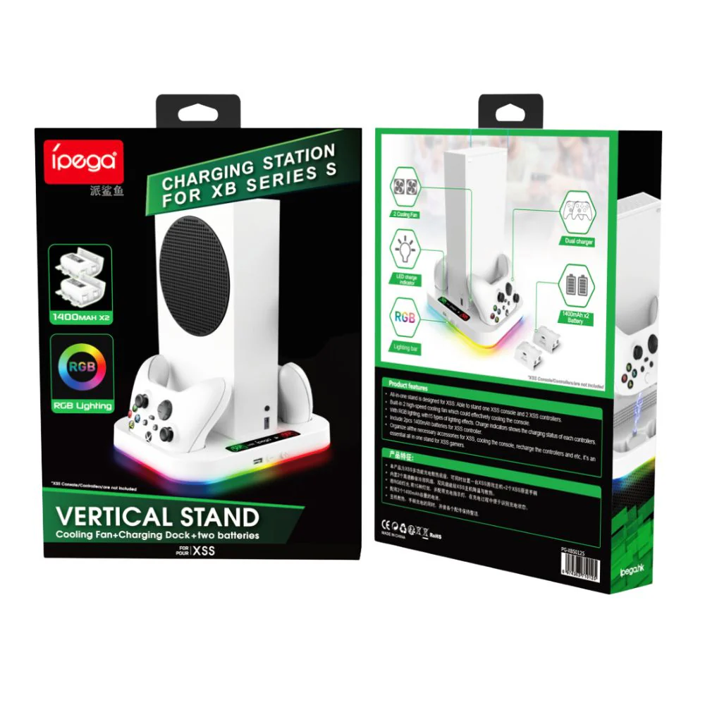 Xbox Series S Charging Dock Cooling Fan Controller Charger Base Station with 2x1400mAh Battery - Image 7