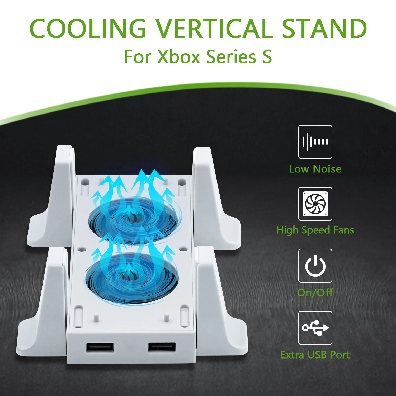 Xbox Series S Console Cooling Dual Fan Vertical Stand Base - Image 5