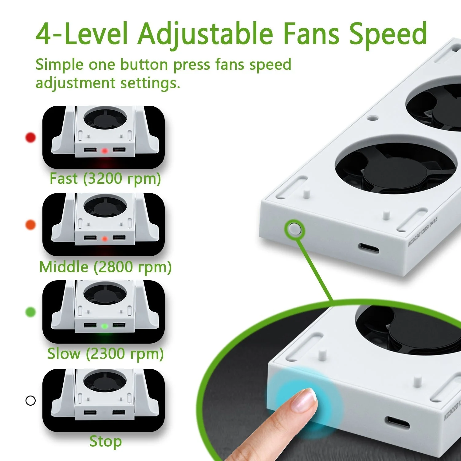 Xbox Series S Console Cooling Dual Fan Vertical Stand Base - Image 6
