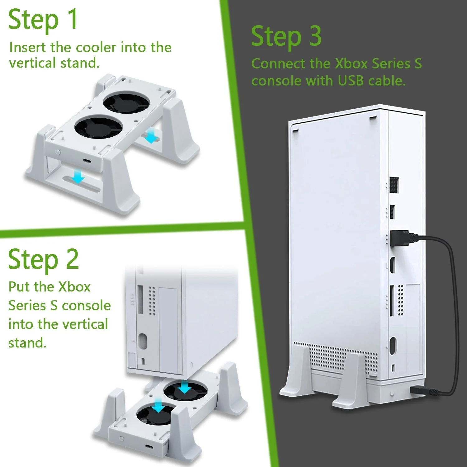 Xbox Series S Console Cooling Dual Fan Vertical Stand Base - Image 8