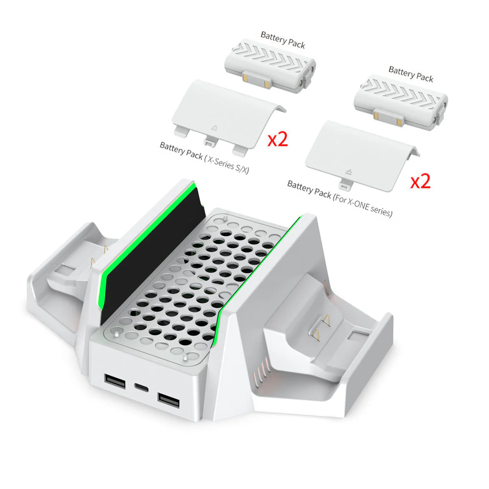 Xbox Series S - Cooling Fan Charging Vertical Stand Dual Controller Charging Base - Image 7