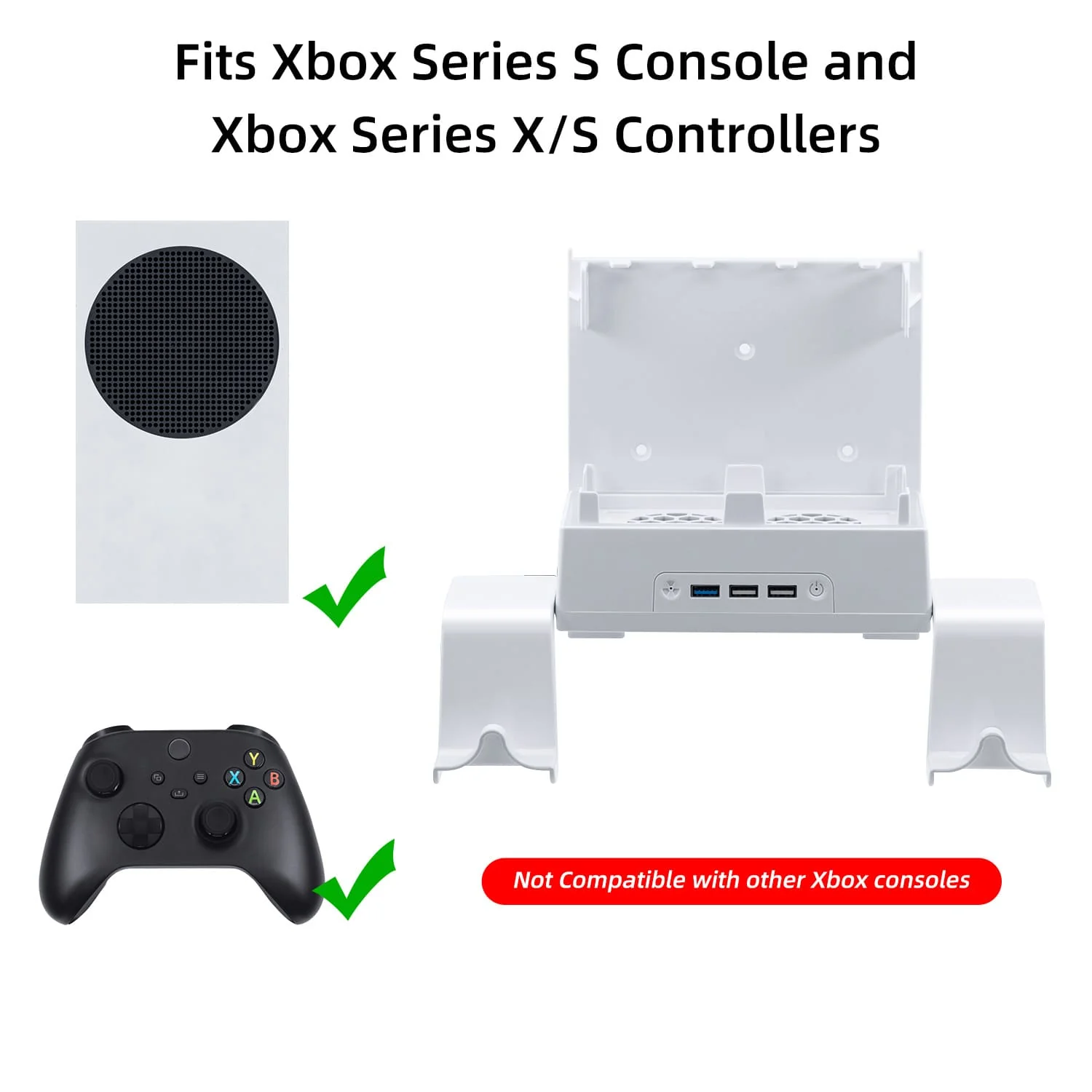 Xbox Series S Wall-mounted Color Changing Cooling Stand with Hook - Image 4