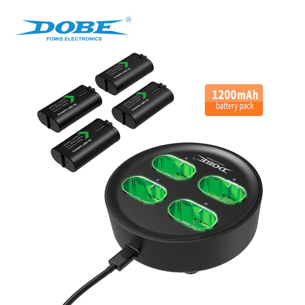 Xbox Wireless Controller Battery Backup Pack 1200mAh 4pcs & Fast Charger Dock Station - Image 2