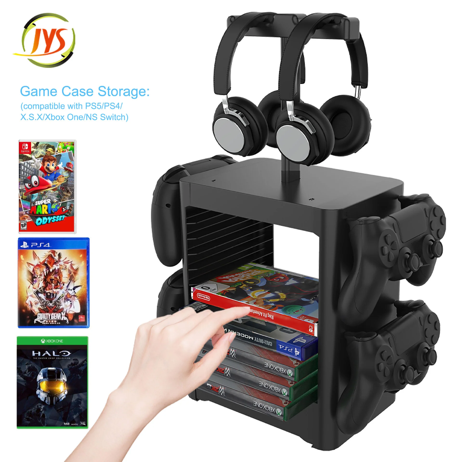 Xbox Wireless Controller Game Disc Storage Box Headphone Holder Stand - Image 3