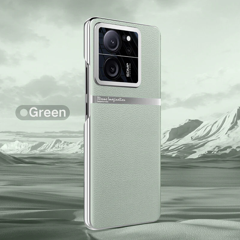 Xiaomi Mi 14/Ultra/Pro Ultra-thin Electroplated Plain Leather Essentials Series Case - Image 10