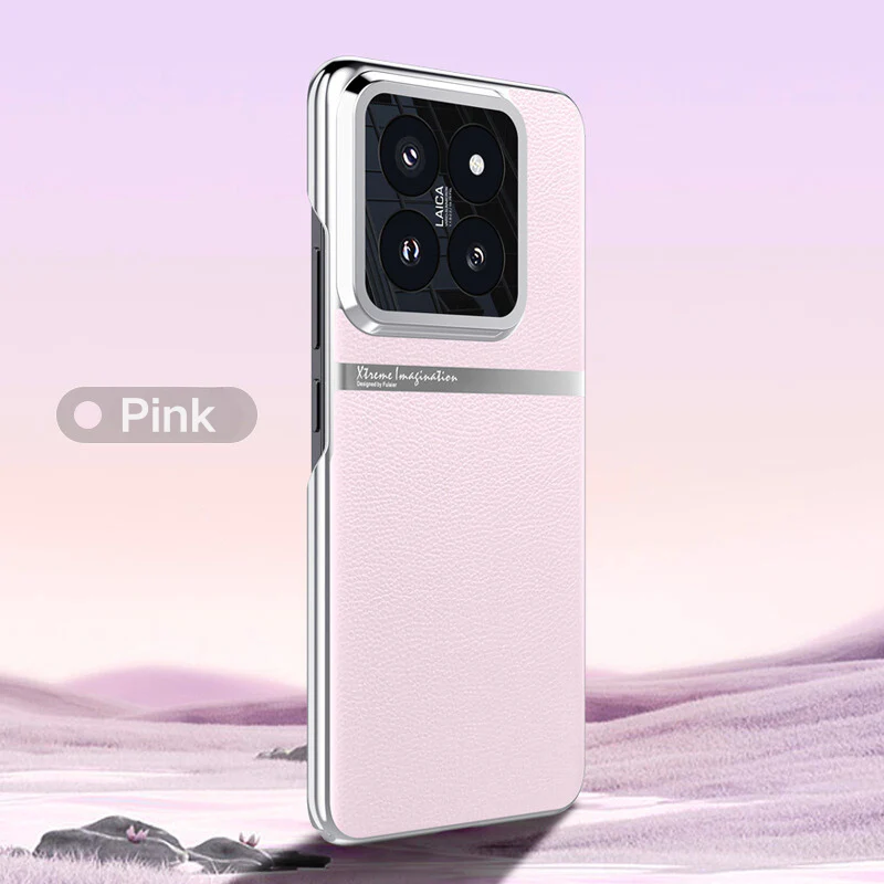 Xiaomi Mi 14/Ultra/Pro Ultra-thin Electroplated Plain Leather Essentials Series Case - Image 11