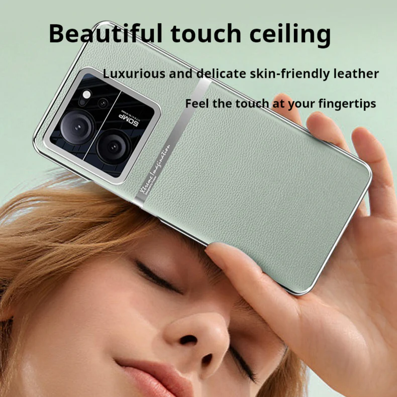 Xiaomi Mi 14/Ultra/Pro Ultra-thin Electroplated Plain Leather Essentials Series Case - Image 7
