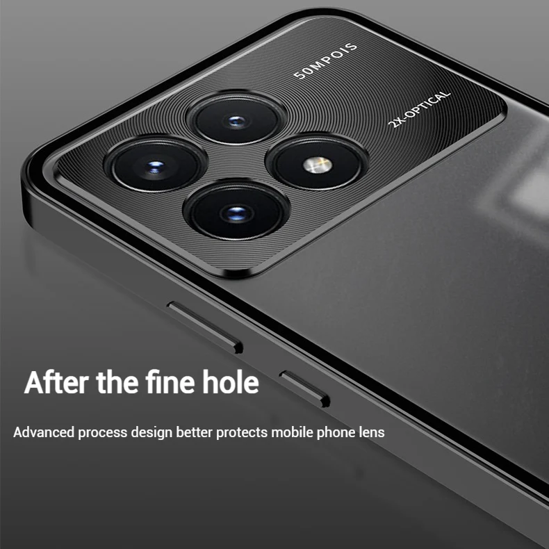 Xiaomi Redmi K70/Pro/E Metal Frame Matte Shockproof Phone Case with Snap Lock - Image 3