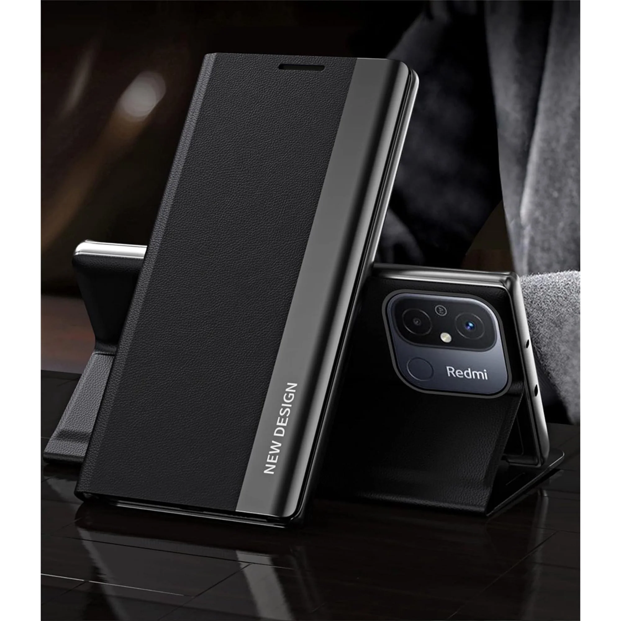 Xiaomi Redmi Note 13 5G/Pro 5G/Pro+ Ultra-thin Premium Minimalist Folding Genuine Leather Series Case - Image 14