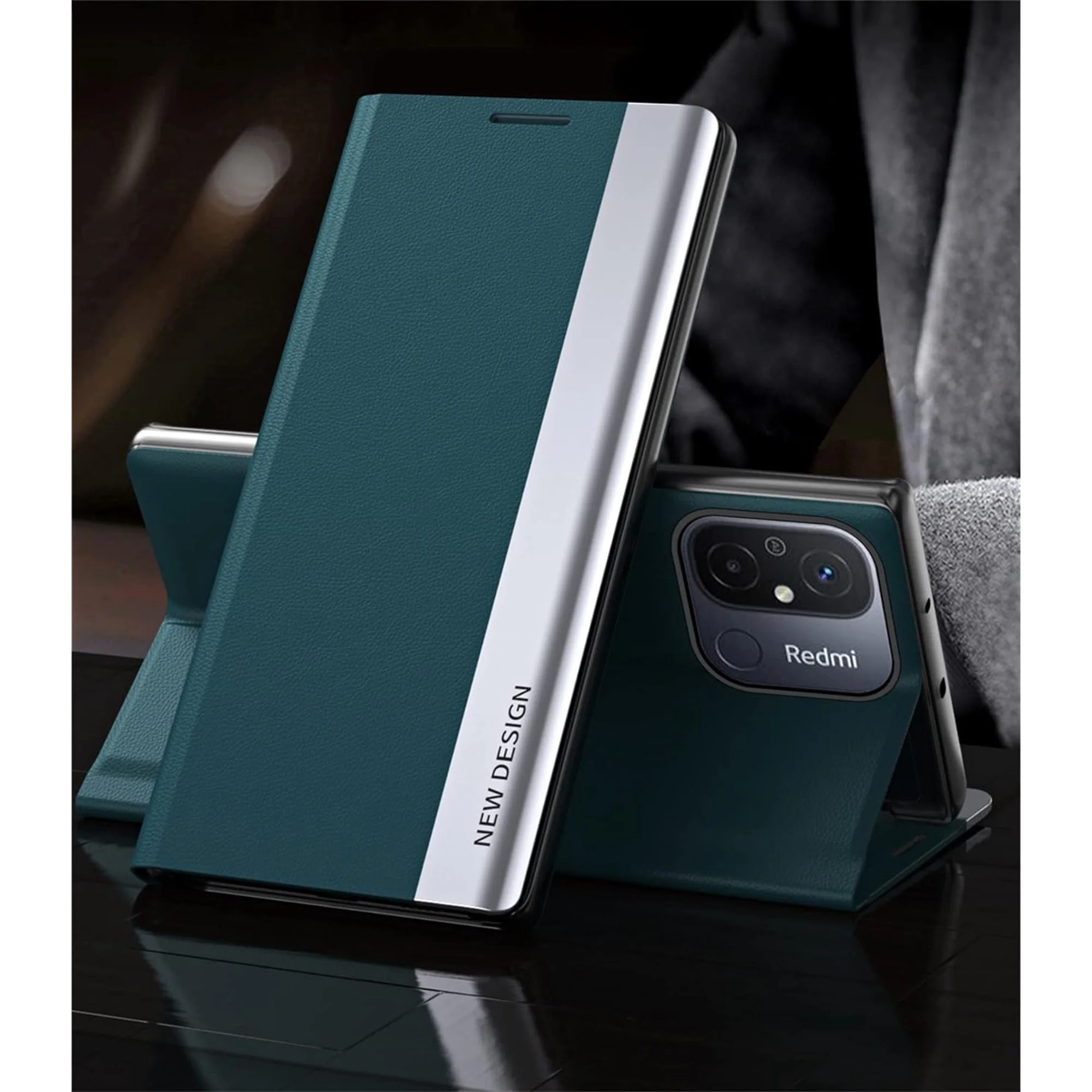 Xiaomi Redmi Note 13 5G/Pro 5G/Pro+ Ultra-thin Premium Minimalist Folding Genuine Leather Series Case - Image 15
