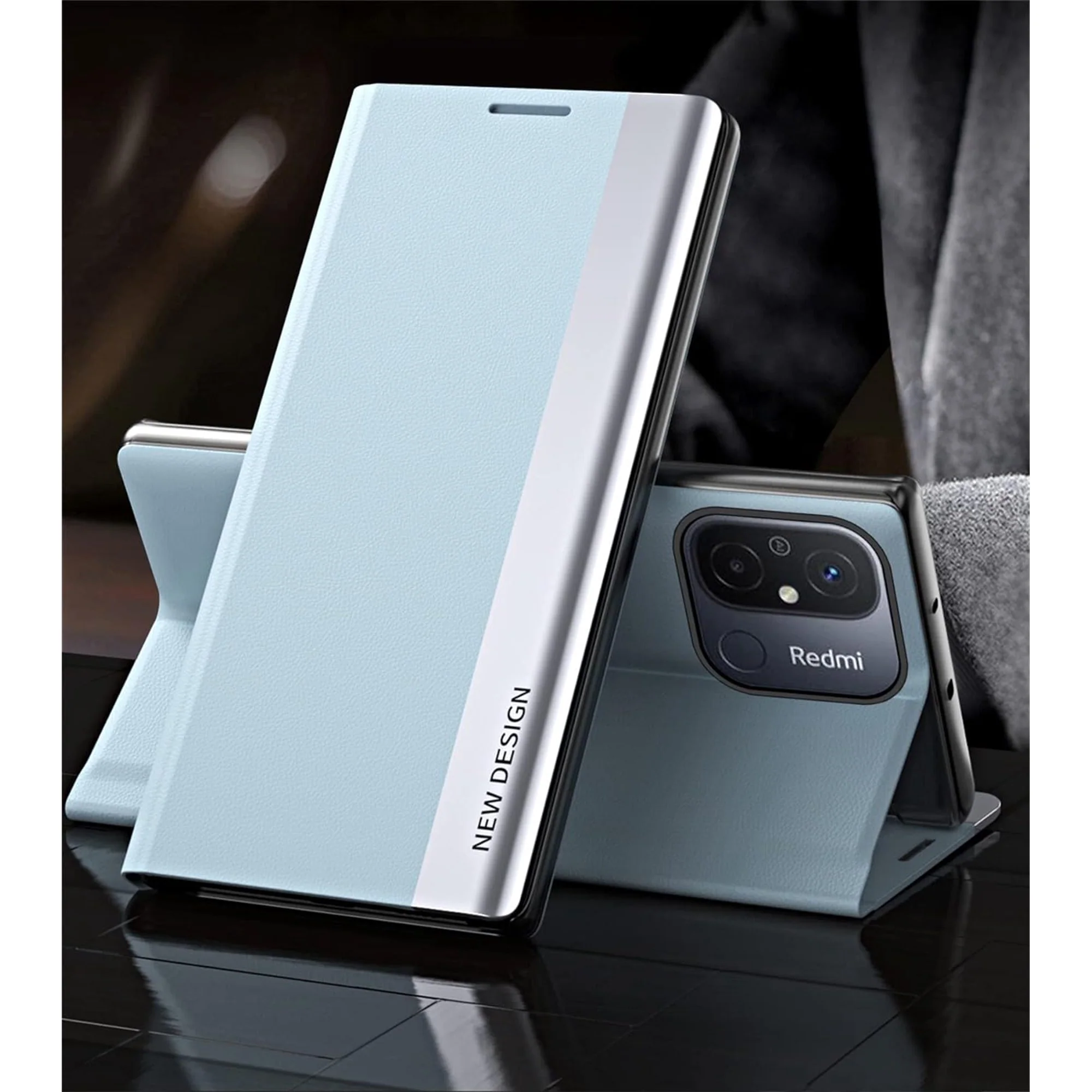Xiaomi Redmi Note 13 5G/Pro 5G/Pro+ Ultra-thin Premium Minimalist Folding Genuine Leather Series Case - Image 9