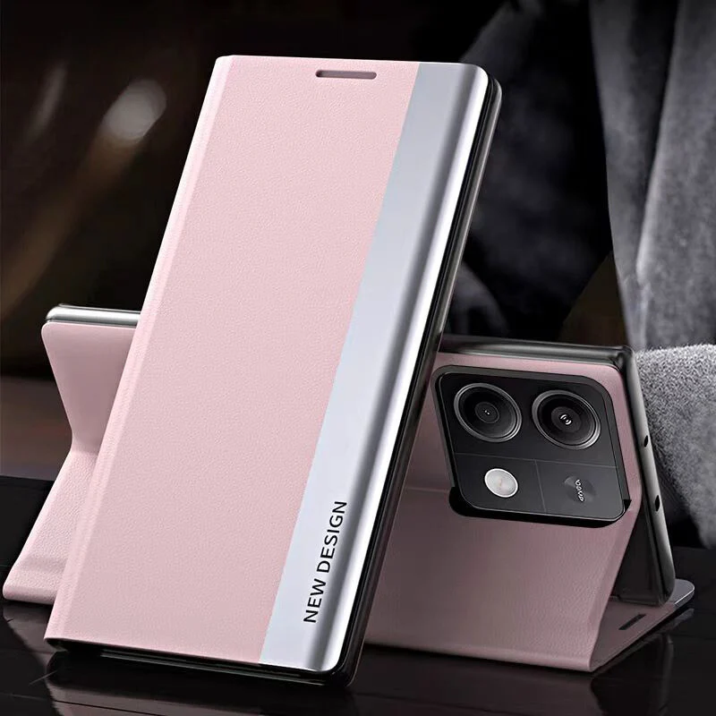 Xiaomi Redmi Note 13 5G/Pro 5G/Pro+ Ultra-thin Premium Minimalist Folding Genuine Leather Series Case - Image 10