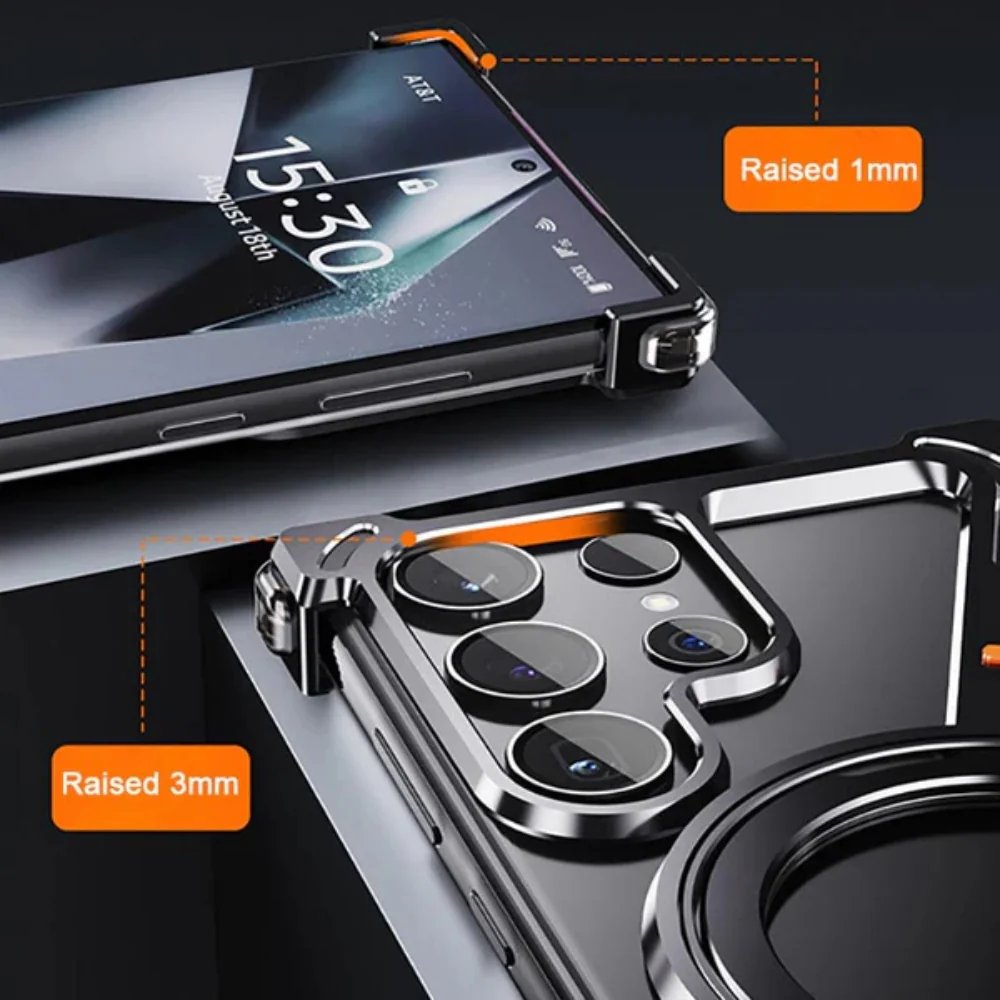 [Z-type metal bracket shell] Samsung Galaxy S24 Plus/Ultra - Magsafe Magnetic Phone Case - Image 10