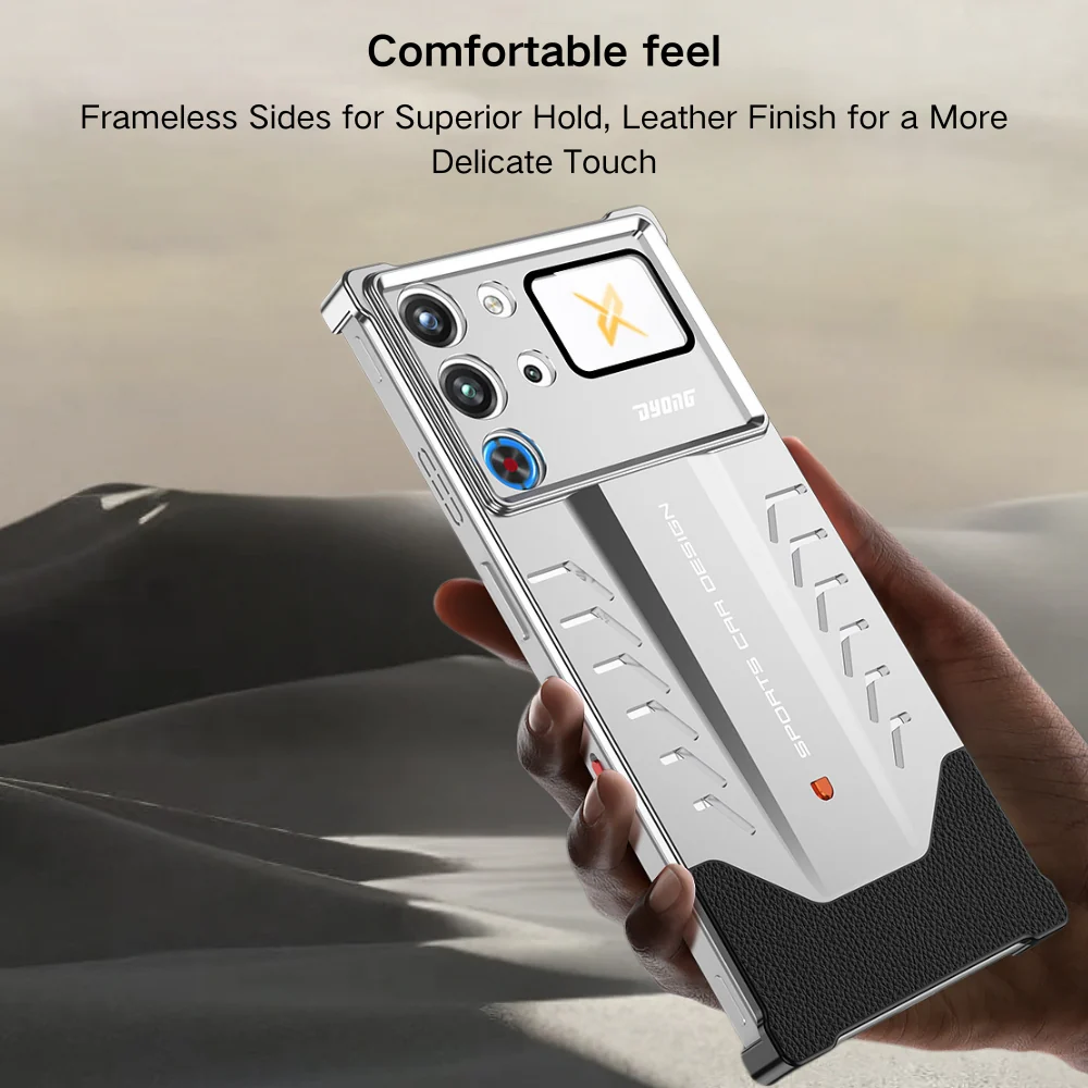 ZTE nubia Red Magic 10 Pro / 10 Pro Plus - Metal Heat Dissipation Clip-On Frameless Shockproof Phone Case - Image 12