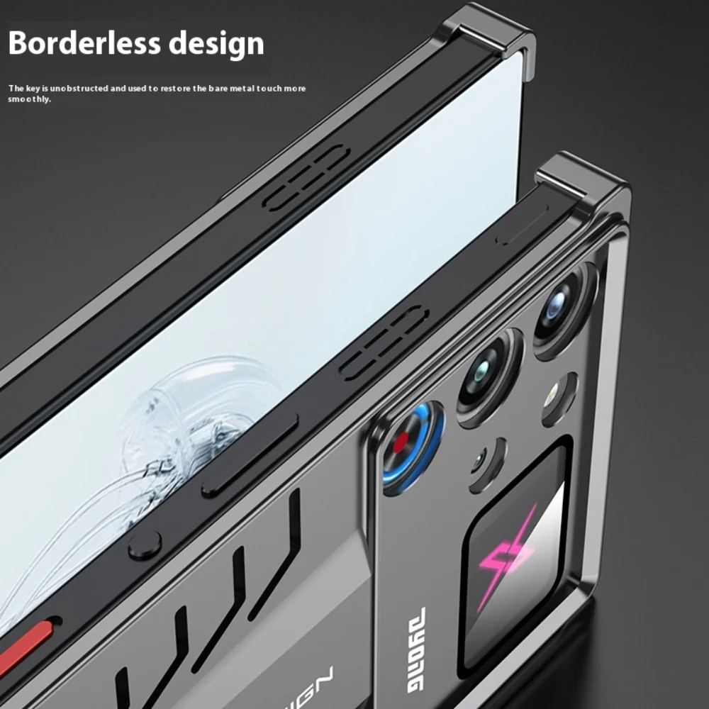 ZTE nubia Red Magic 10 Pro / 10 Pro Plus - Metal Heat Dissipation Clip-On Frameless Shockproof Phone Case - Image 9