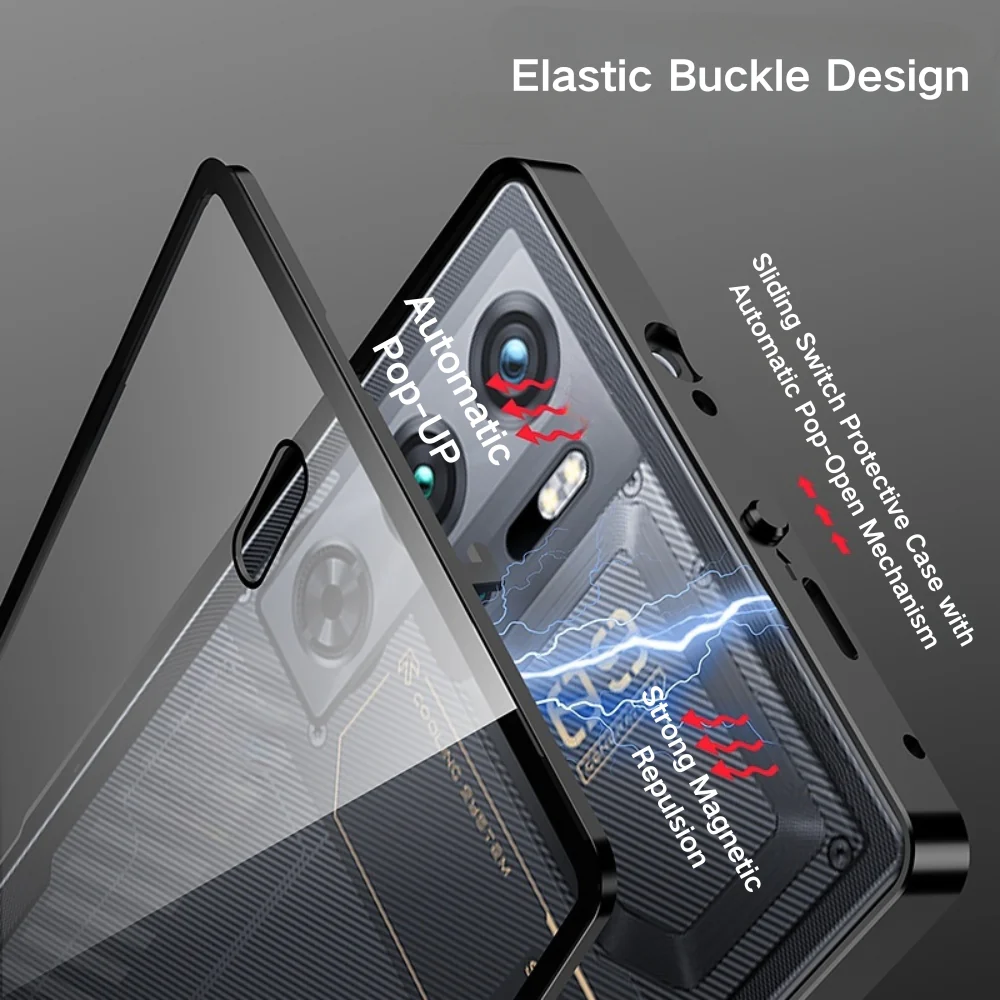 ZTE nubia Red Magic 9S Pro / 9S Pro Plus - Metal Frame Frosted Magnetic Phone Case - Image 7