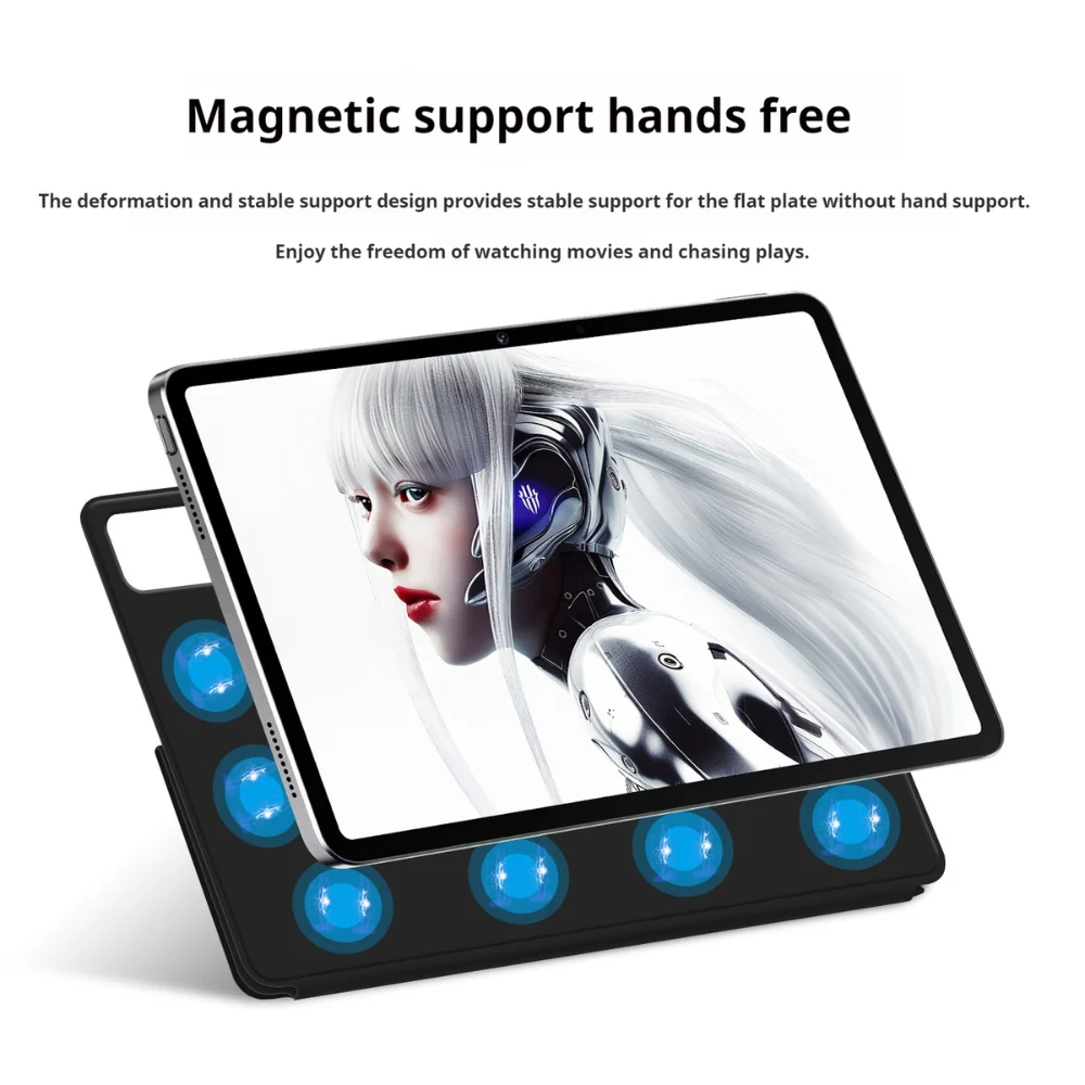 ZTE nubia Red Magic Nova 10.9" - Magnetic Ultra-Thin Multi-Functional Tablet Protective Case - Image 5