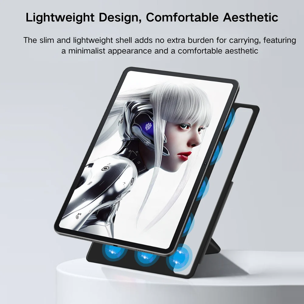 ZTE nubia Red Magic Nova 10.9" - Magnetic Ultra-Thin Multi-Functional Tablet Protective Case - Image 6