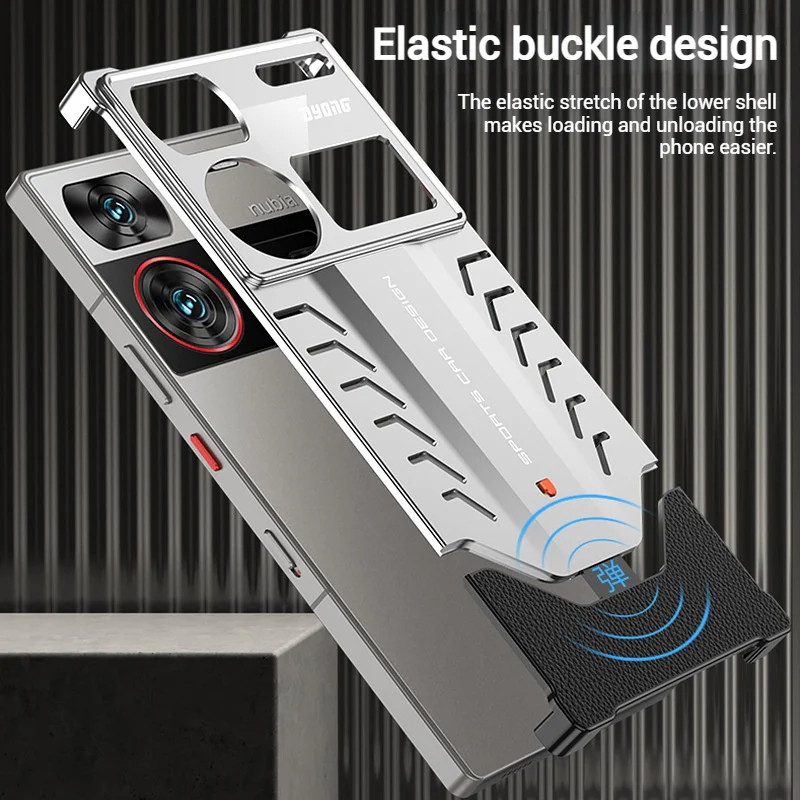 ZTE Nubia Z60 Ultra/Leading Metal Frame Matte Shockproof Phone Case with Snap Lock - Image 8