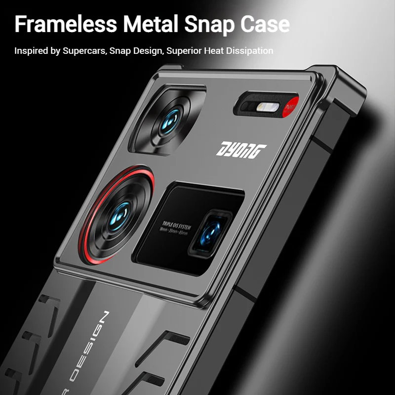 ZTE Nubia Z60 Ultra/Leading Metal Frame Matte Shockproof Phone Case with Snap Lock - Image 9